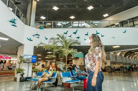 Instalação no Salvador Bahia Airport celebra Mês do Meio Ambiente