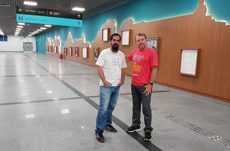 Espaço para exposições artísticas no Aeroporto é inaugurado com obras de Elano Passos e Will Recarey