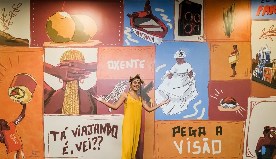 Salvador Bahia Airport recebe painel de artista baiana